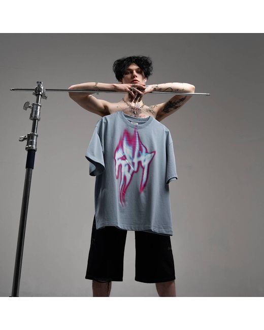 FTSHP Blue T-Shirt Walking Art T-Shirt