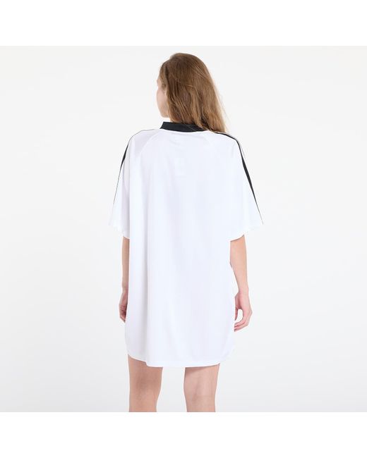 Adidas Originals White Adidas Adicolor Football Jacquard Oversize Dress