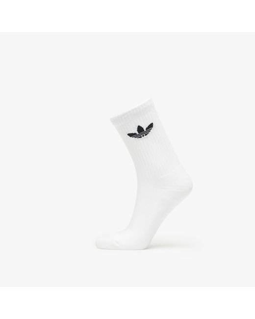 Adidas Originals Adidas Trefoil Cushion Crew Sock 3-pack White/ Medium Grey Heather/ Black