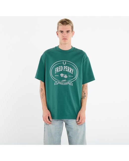 Fred Perry T-Shirt Chosen By Champions T-Shirt in het Green voor heren