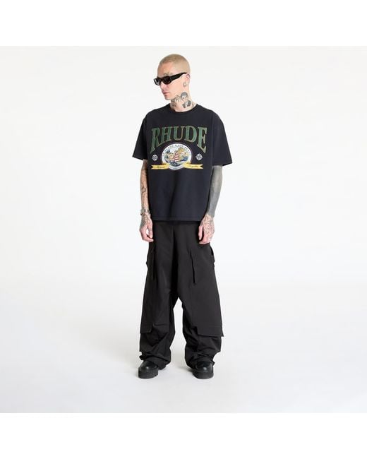 Rhude Black T-Shirt Monaco Regatta Tee for men