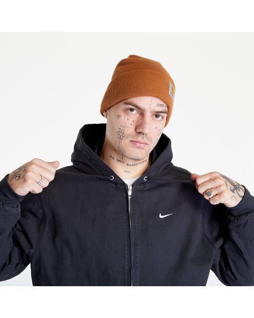 Nike Life Padded Hooded Jacket Off Noir/ White in het Blue voor heren