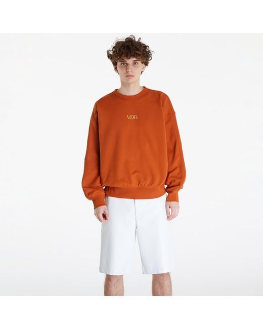 Vans Orange Sweatshirt Premium Standards Fleece Lx Crew for men