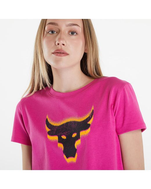 Under Armour T-Shirt Project Rock W Underground Core T Astro in het Pink