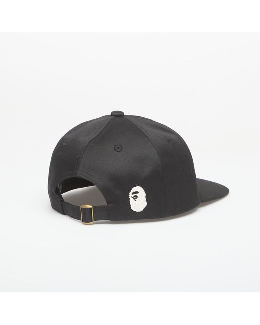 A Bathing Ape Black Logo Panel Cap
