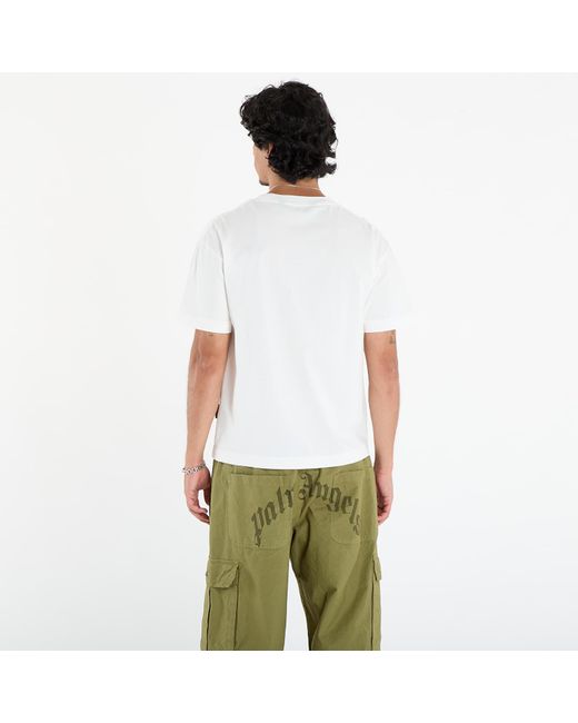 Magietta Pam Anges Curved Ogo Reg Tee Off/ Back di Palm Angels in White da Uomo