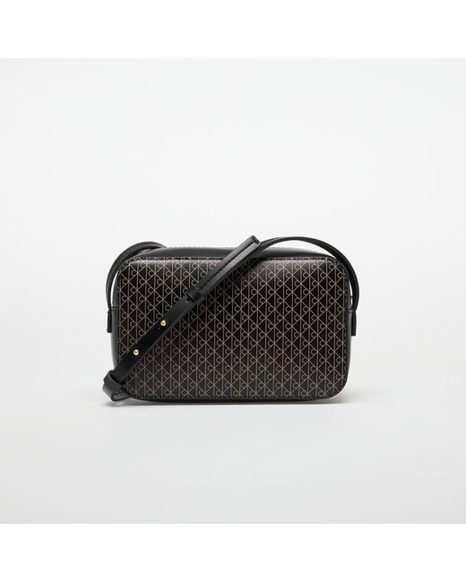 Calvin Klein Black Bag Emblem Aop Elongated Camera Bag