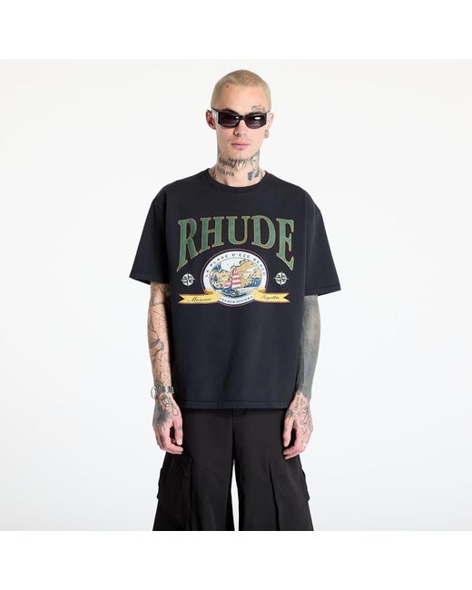Rhude T-Shirt Monaco Regatta Tee in Black for Men | Lyst