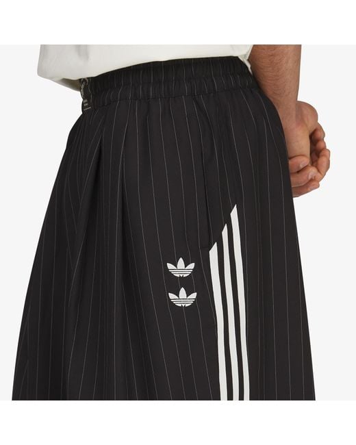 Adidas Originals Korte Broek Adidas X Willy Chavarria Pinstripe Long Short in het Black voor heren