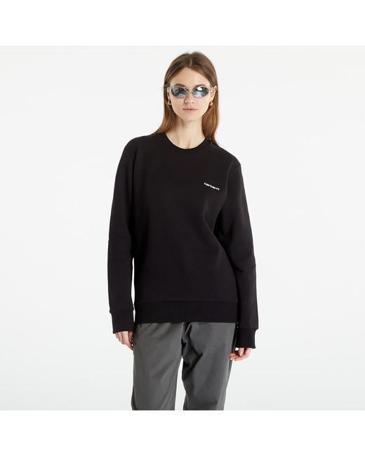 Carhartt Sweatshirt script embroidery sweatshirt unisex black/ white s
