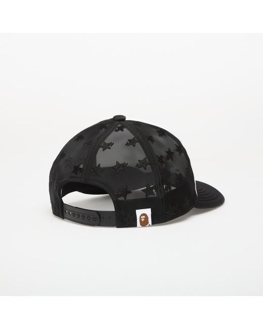 A Bathing Ape Black Bape Sta Mesh Cap