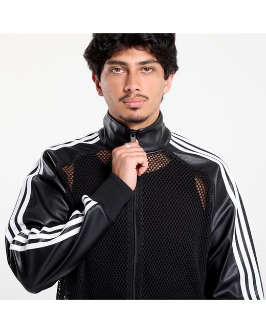 Veste adidas x jeremy scott faux leather mesh track top unisex l Adidas Originals en coloris Black