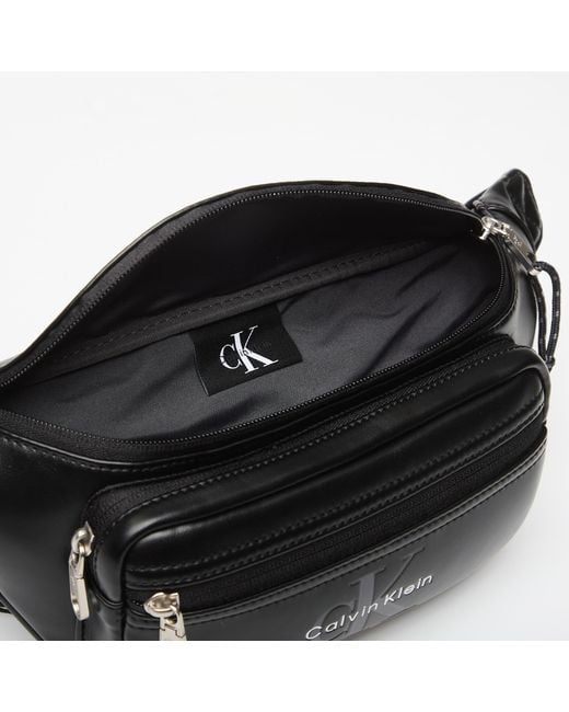 Calvin Klein Heuptas Bold Logo Webbing Waistbag in het Black