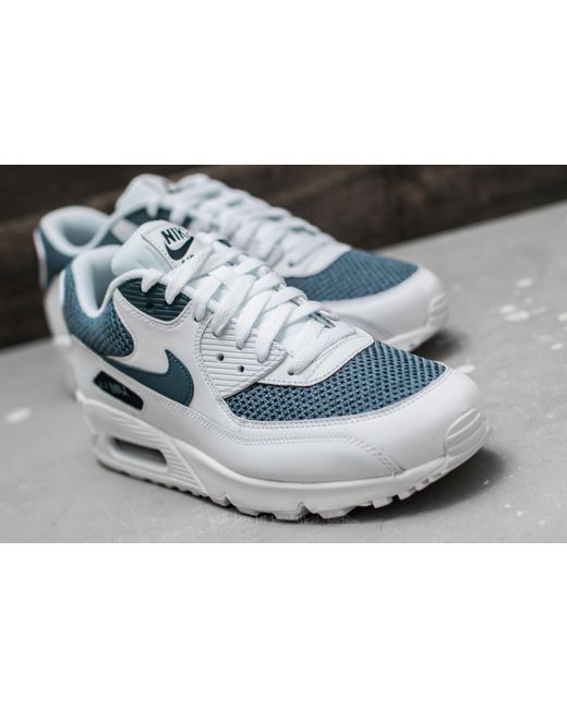 Nike Air Max 90 Essential White/ Armory Blue-armory Blue for Men | Lyst