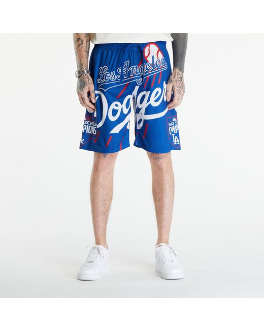 KTZ Blue Los Angeles Dodgers Large Logo Shorts for men