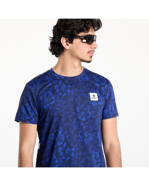 Saysky T-Shirt Flower Combat T-Shirt in Blue für Herren