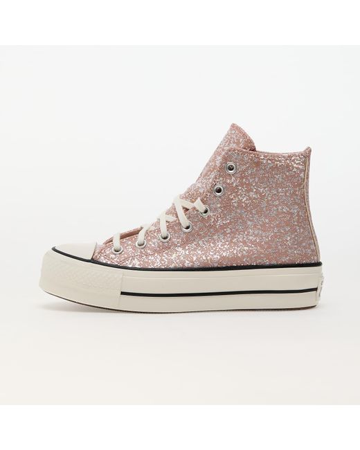 Baskets chuck taylor all star lift platform glitter dusty cinder/ egret/ black eur 39 Converse en coloris Natural