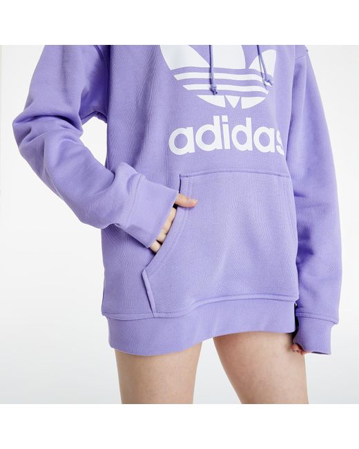 adidas Originals Adidas Adicolor Trefoil Hoodie Light Purple | Lyst