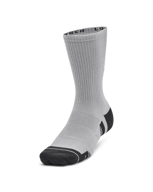 Under Armour Black Performance Tech 3-Pack Crew Socks Mod Jet