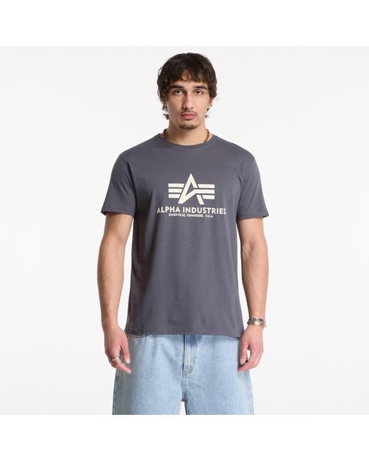 Alpha Industries T-Shirt Basic T-Shirt in het Blue voor heren