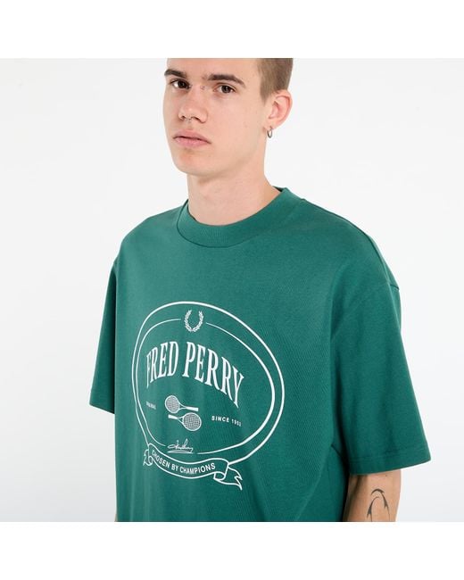 Fred Perry T-Shirt Chosen By Champions T-Shirt in het Green voor heren