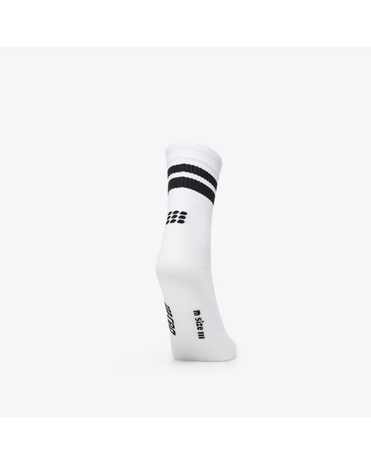 Cep White 80's Mid Cut Compression Socks for men
