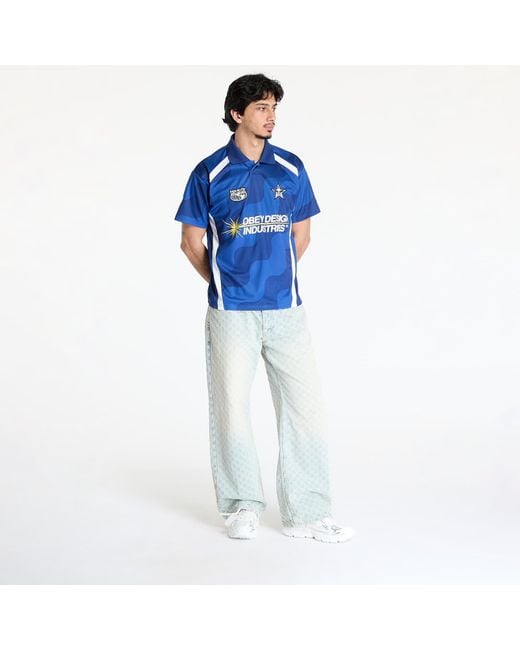 Obey Jersey Obey Soccer Jersey in het Blue voor heren