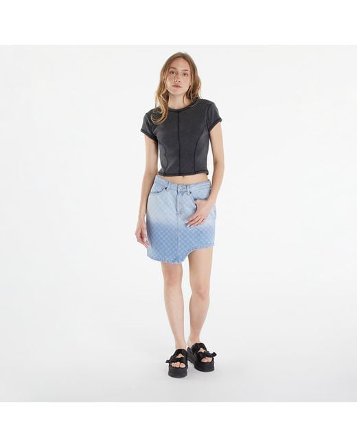 Jupe zella monogram denim skirt s Daily Paper en coloris Blue