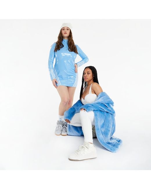 Adidas Originals Adidas x Ivy Park 1/2 Zip Latex Dress Light Blue/ White
