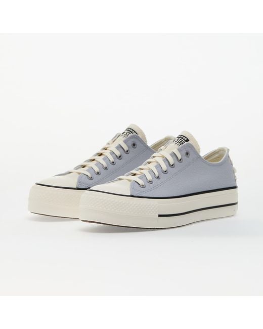 Baskets chuck taylor all star lift ox lavender trek/ black/ egret eur 36 Converse en coloris White