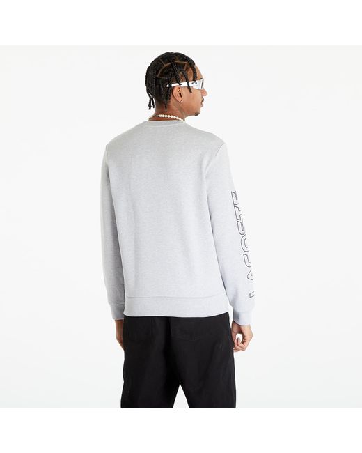 Lacoste White Sweatshirt Silver Chine/ Black for men