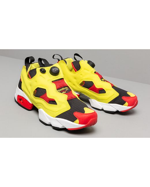 red and yellow trainers