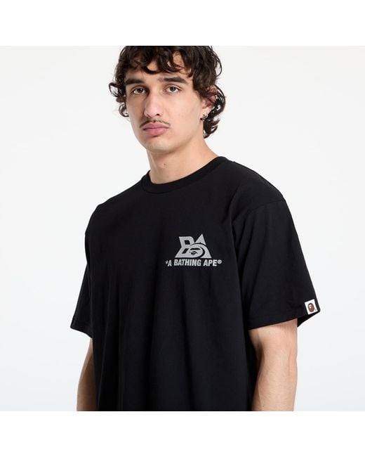 Maglietta Reflector Tech Logo Tee di A Bathing Ape in Black