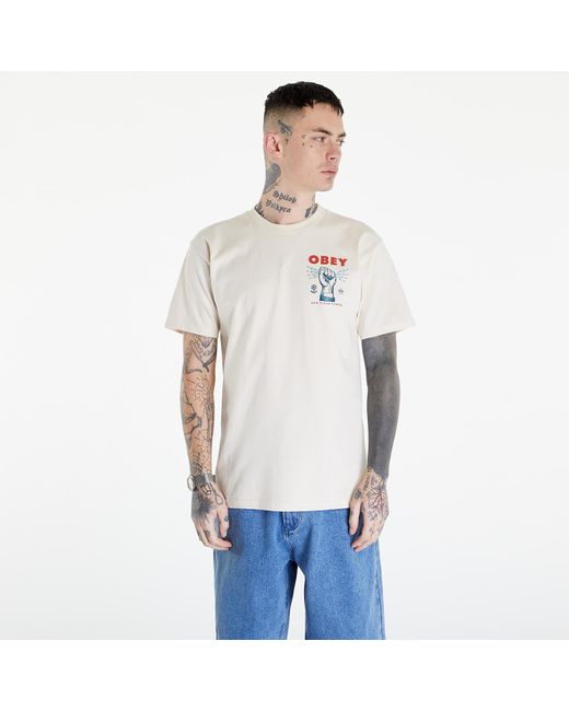 Obey White Obey New Clear Power T-shirt Cream for men