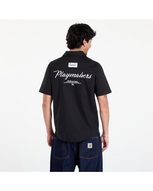 Mitchell & Ness Black Shirt Branded M&N Ss Button Up for men