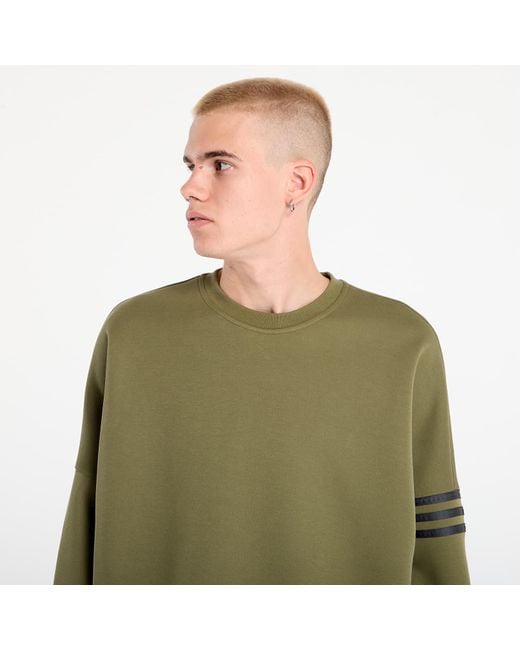 Adidas Originals Green Sweatshirt Adidas Neuclassics Oversized Crew for men