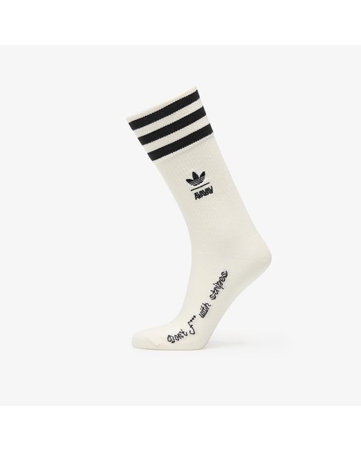 Adidas Originals Blue Adidas X Avavav Crew Socks/ Cream