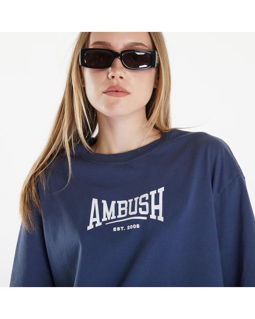 Ambush Blue Graphic T-Shirt Insignia/ Blanc De Blanc
