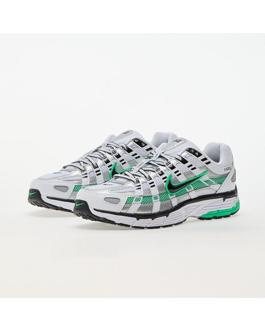 Nike Sneakers p-6000 white/ black-metallic silver-spring green eur 40 für Herren