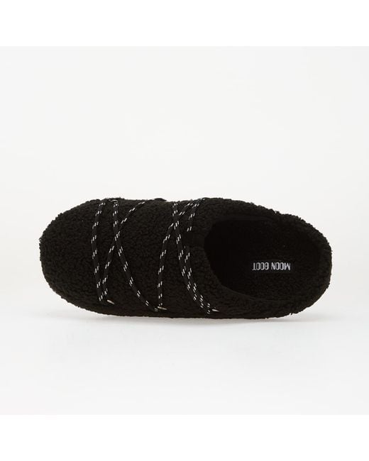 Moon Boot Black Sneakers Teddy Slipper