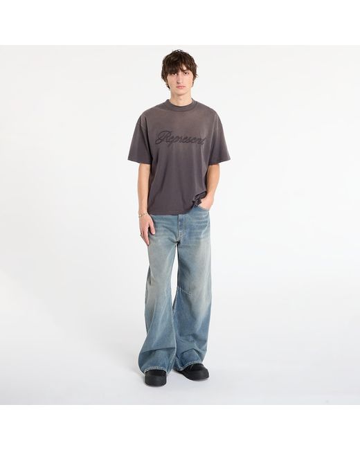 Represent Gray T-Shirt Reverse Applique T-Shirt for men