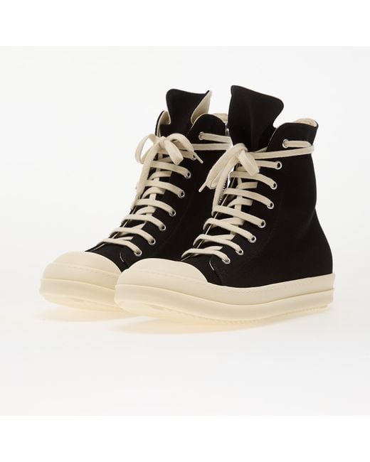 Rick Owens Black Sneakers Denim Shoes