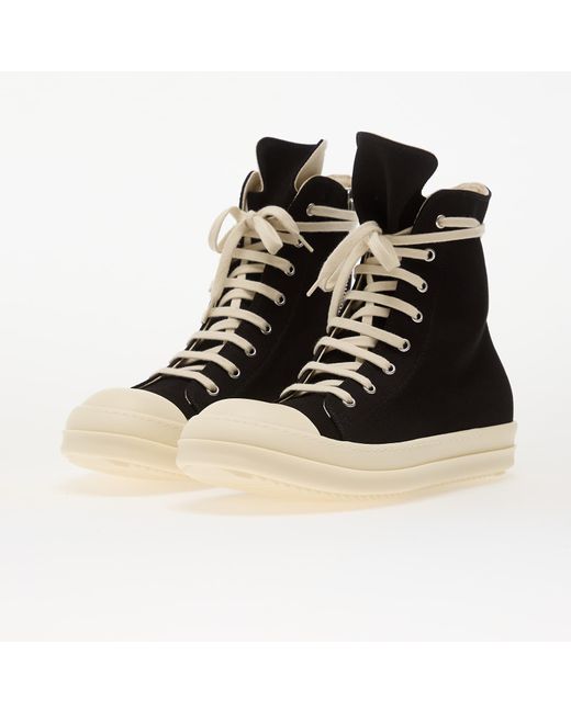 Rick Owens Black Sneakers Denim Shoes