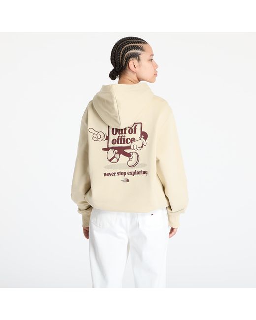 The North Face Sweatshirt Cartoon Logo Relaxed Hoodie in het Natural