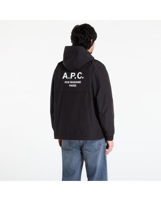 A.P.C. Black Jacket Windbreaker for men