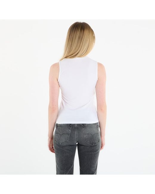 Débardeur t-mokky-sl-microdiv tank top s DIESEL en coloris White