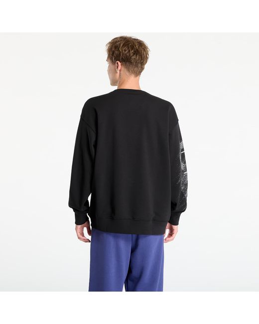 On Shoes Black Sweatshirt Club Crew Graphic for men