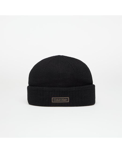 Bonnet patch chunky rib doc hat universal Calvin Klein en coloris Black