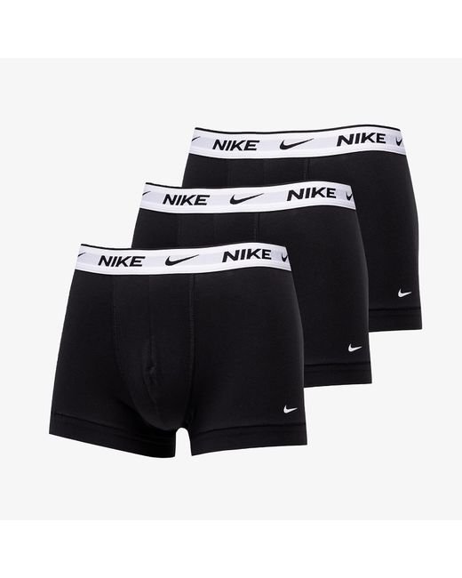 Nike Everyday Cotton Stretch Trunk 3-pack Black/ White voor heren