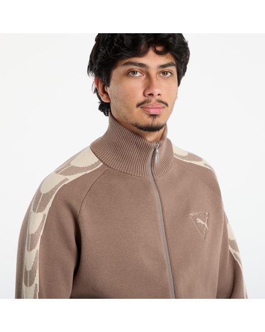 PUMA Brown Jacket X Represent T7 Knit Jacket for men